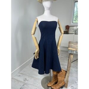 Y2K Ruby‎ Rox Strapless Coquette Denim Pink Trim and Tulle Size 5